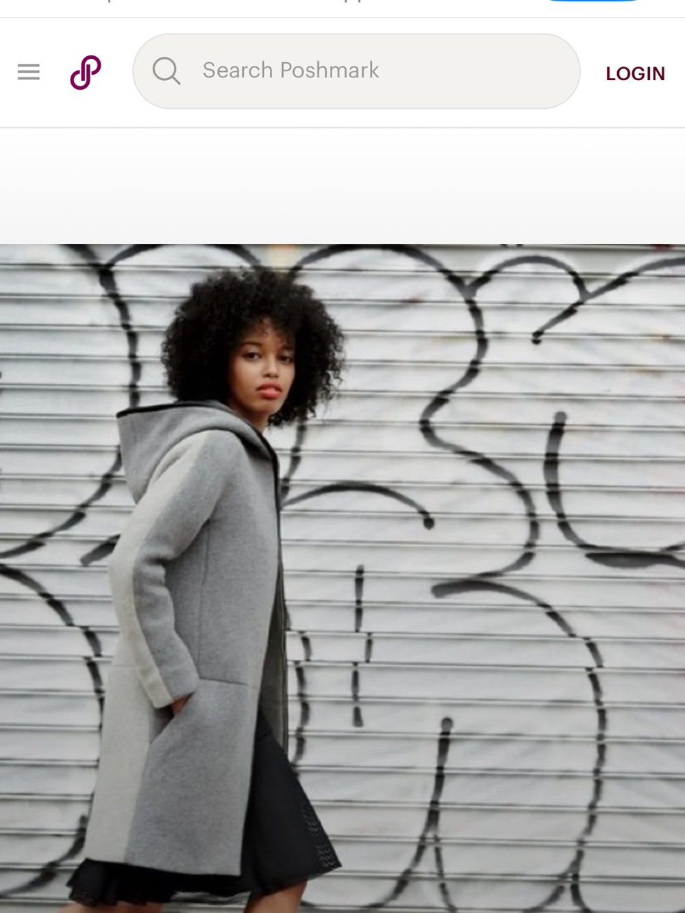 Light Gray Hooded Women's Scuba Coat - Brand Not Shown